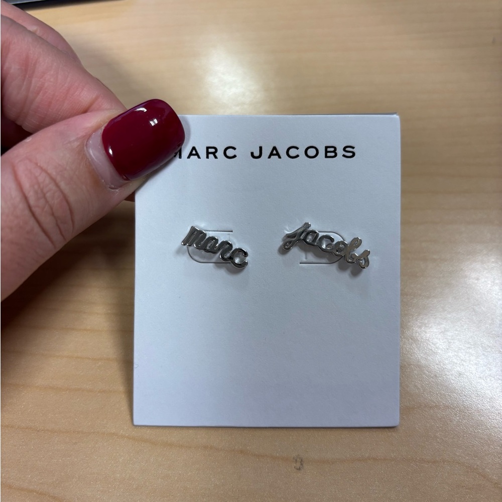 Marc Jacobs Logo Stud Earrings